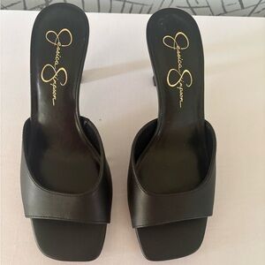 Jessica Simpson Evella Black Slide Open Toe Mules